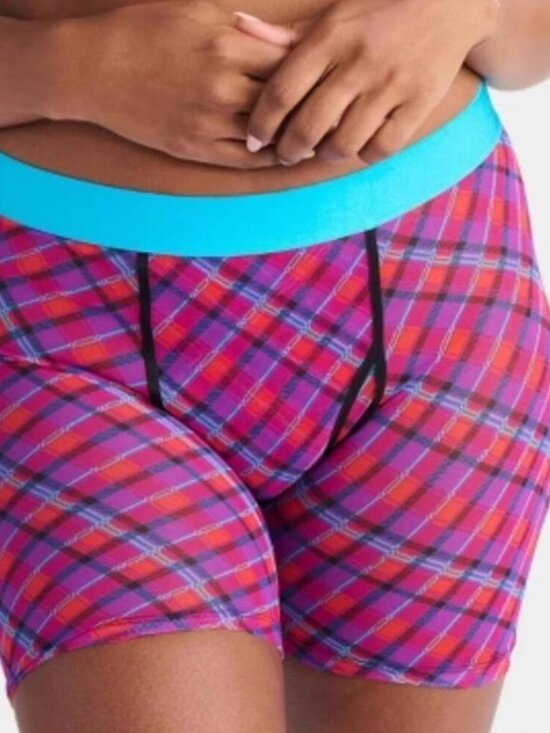 Parade size XL New Sheer Mesh Plaid Boxer shorts - Picture 1 of 6